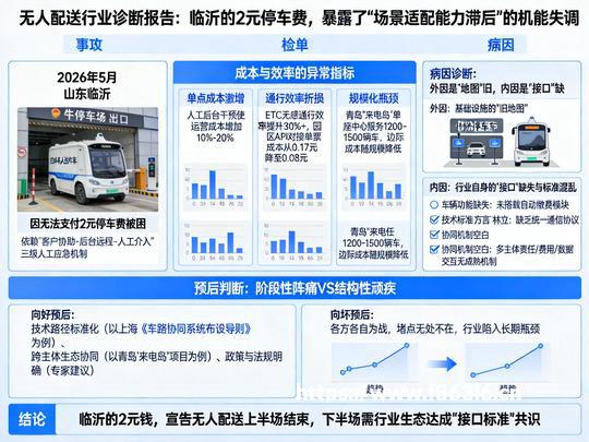 2元停车费困住无人送货车，协同打通无人配送最后一公里？